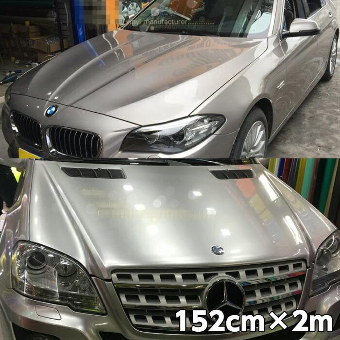 カーラッピングシートプレミアムメタリックシルバー152ｃｍ 2ｍ カーラッピングフィルム 耐熱耐水曲面対応裏溝付 カッティングシート エヌスタイルヤフーショッピング店 通販 Yahoo ショッピング