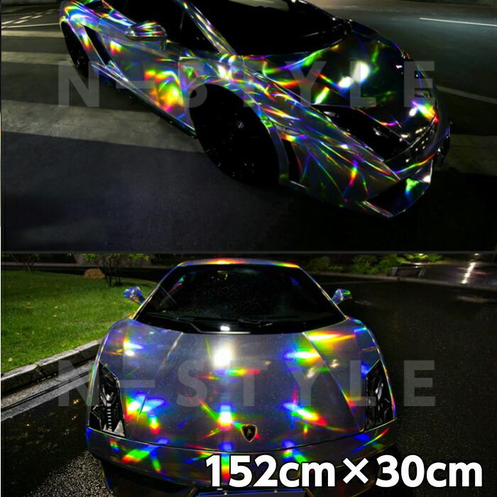 カーラッピングシート マジョーラメッキ152cm×30cmブラック