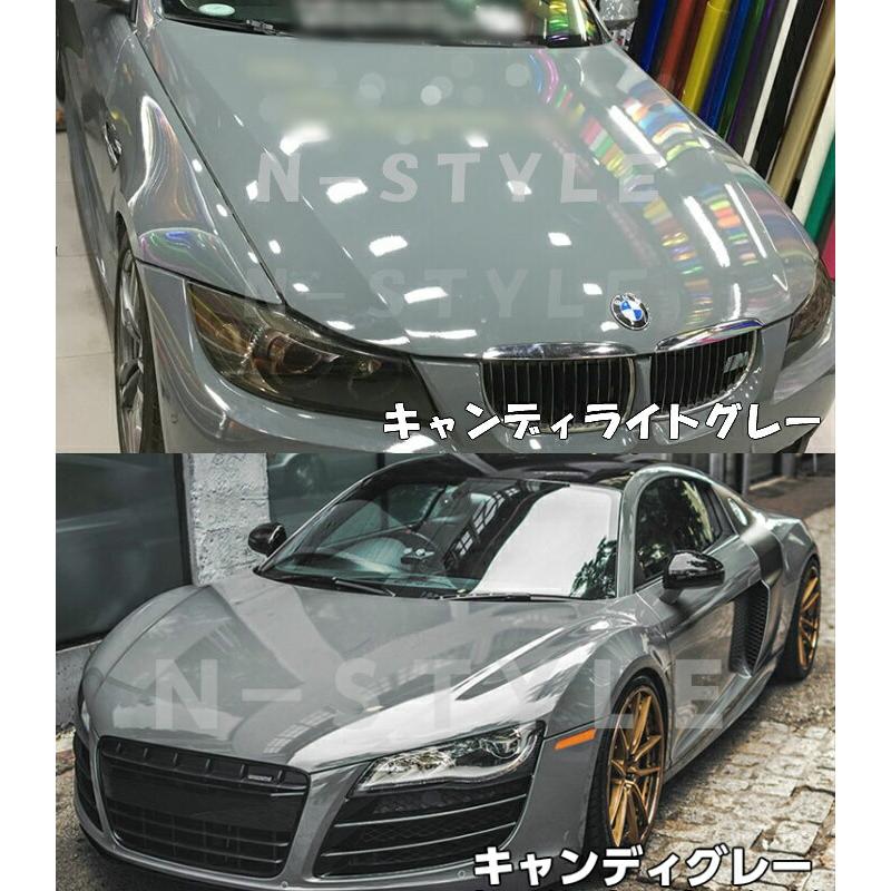 カーラッピングシート キャンディシルバー152cm×3m 艶あり銀ハイグロス