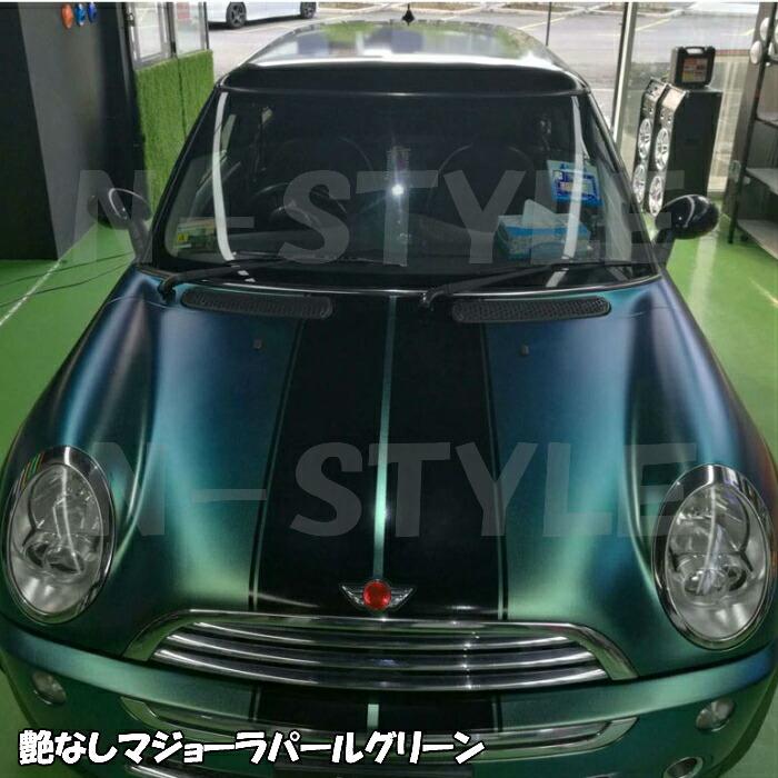 カーラッピングシート 艶なしマジョーラパールブルー152cm×18m フレークマジョーラカメレオン伸縮裏溝付の画像