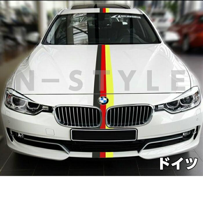 ラインテープ艶あり国旗柄 15cm幅×30cm ドバイア柄 BMW レーシング