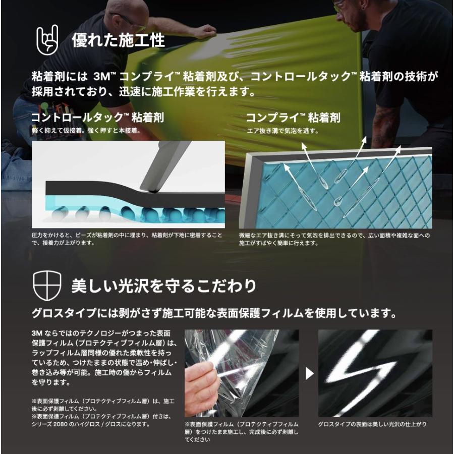 3M ラッピングシート A4サイズ サテンブラック2080-S12 カーラッピング