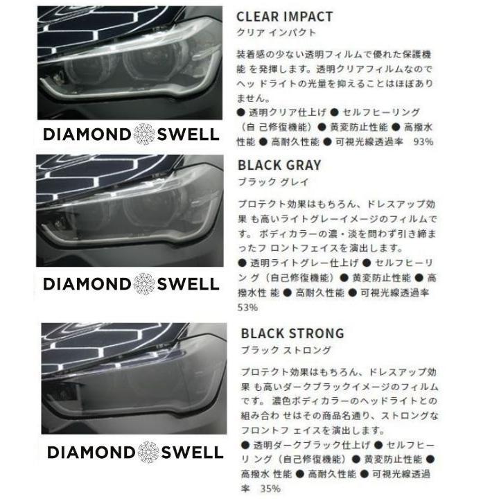 ダイヤモンドスウェル ブラックバイオレット 30ｃｍ 150ｃｍ ヘッドライト テールライト用プロテクションフィルム Ppf 自己修復 スモークレンズフィルム デポー