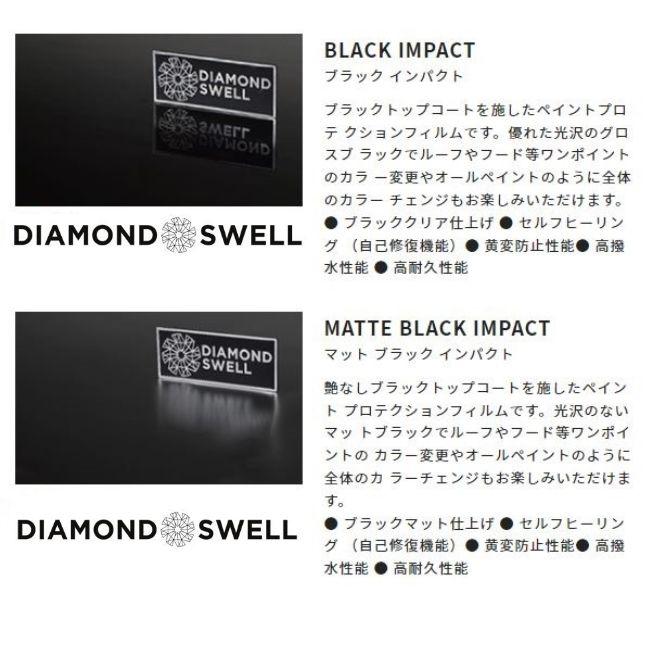 ダイヤモンドスウェル 152cm×50cm マットブラックインパクト艶消し ボディ用プロテクションフィルム DIAMONDSWELL保護 自己修復 カラーPPF_4