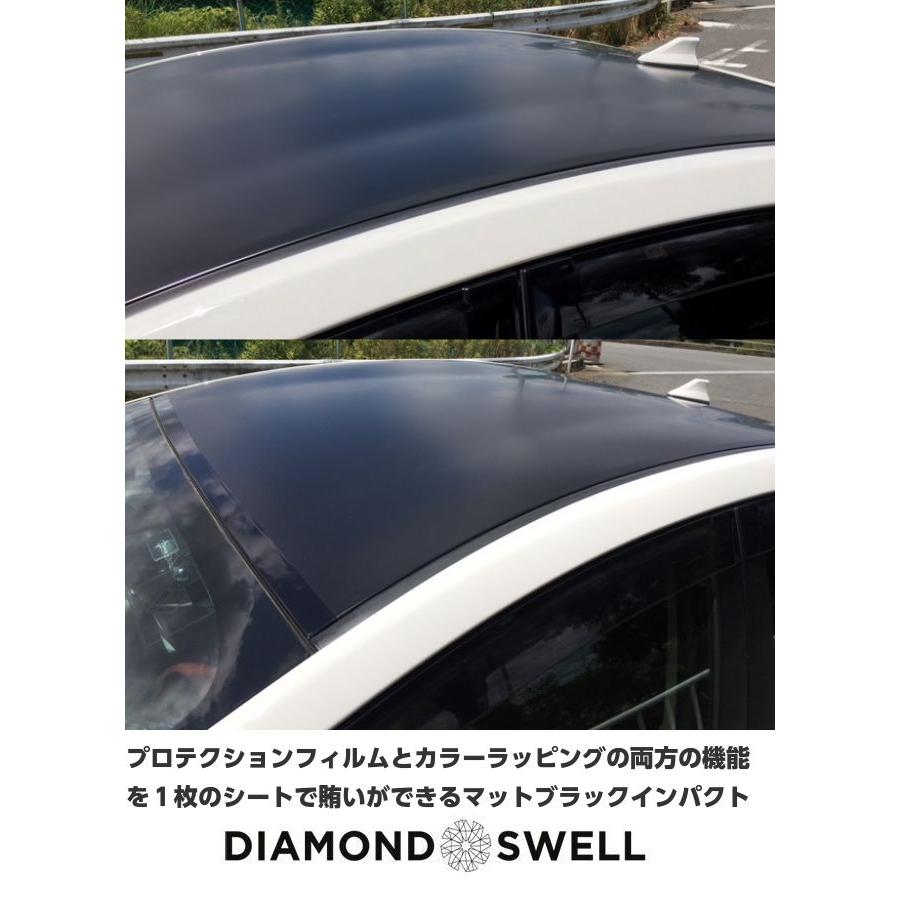 ダイヤモンドスウェル 152cm×5m マットブラックインパクト艶消し ボディ用プロテクションフィルム DIAMONDSWELL保護 自己修復 カラーPPFの画像