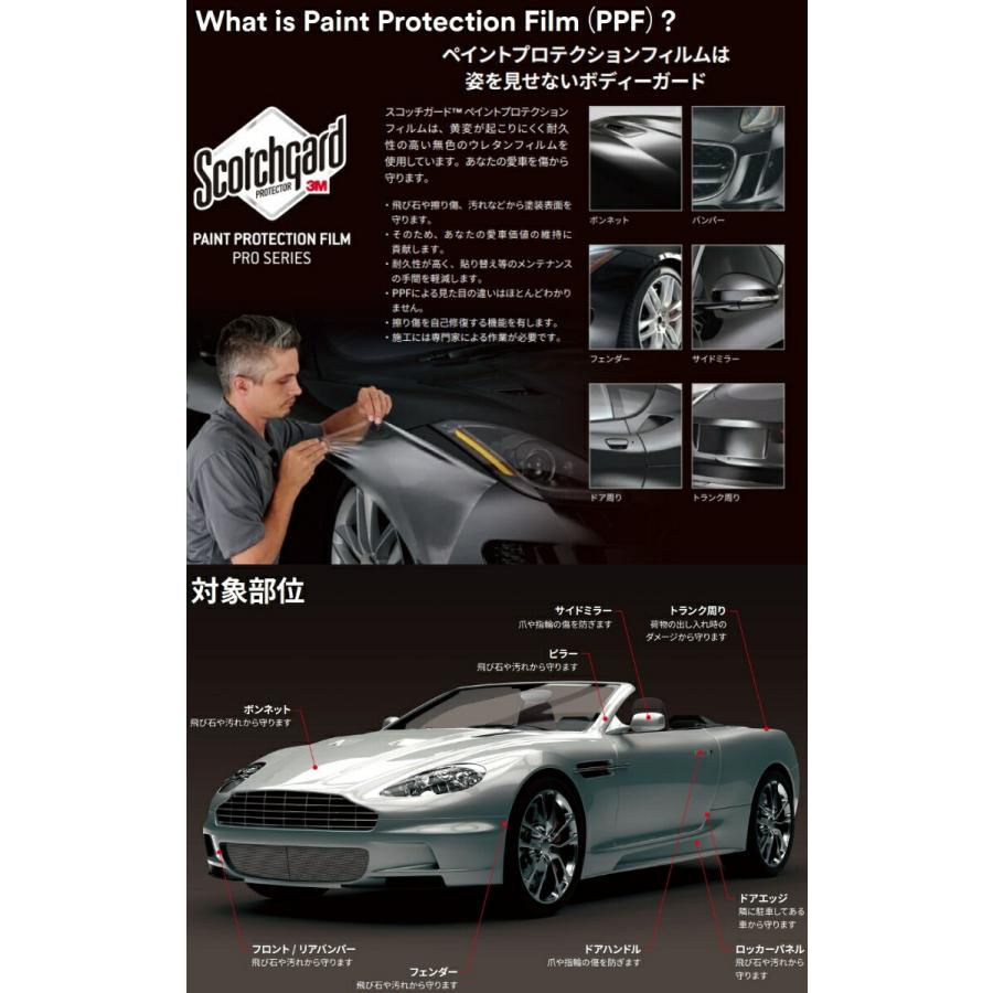 3M PPF 152cm×3m スコッチガード pro4グロス ペイント プロテクションフィルム  自己修復機能 ウレタン透明フィルム ボディ保護用 擦りキズ防止透明フィルムの画像
