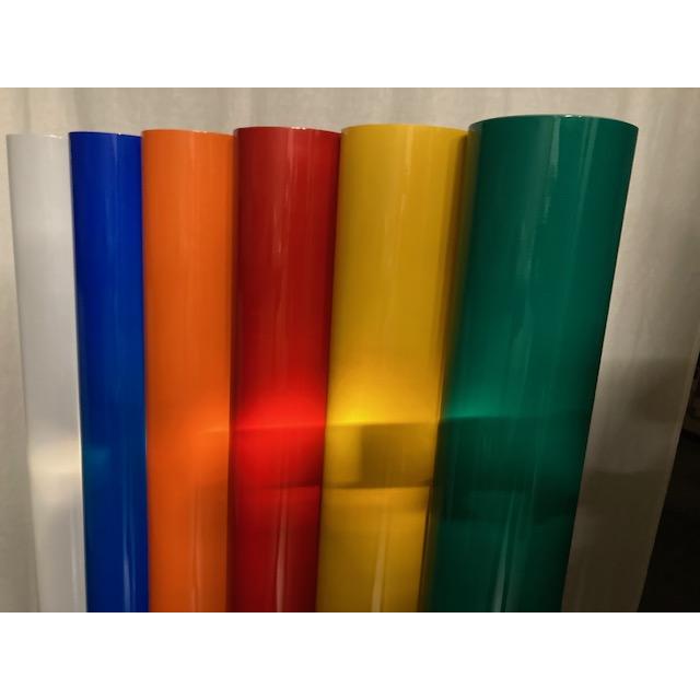反射シート オラライト5200 1235mm×50m イエロー ORALITEガラスビーズ製反射フィルム 黄 オラフォルカッティングシート 反射シールステッカー 看板注意喚起の画像
