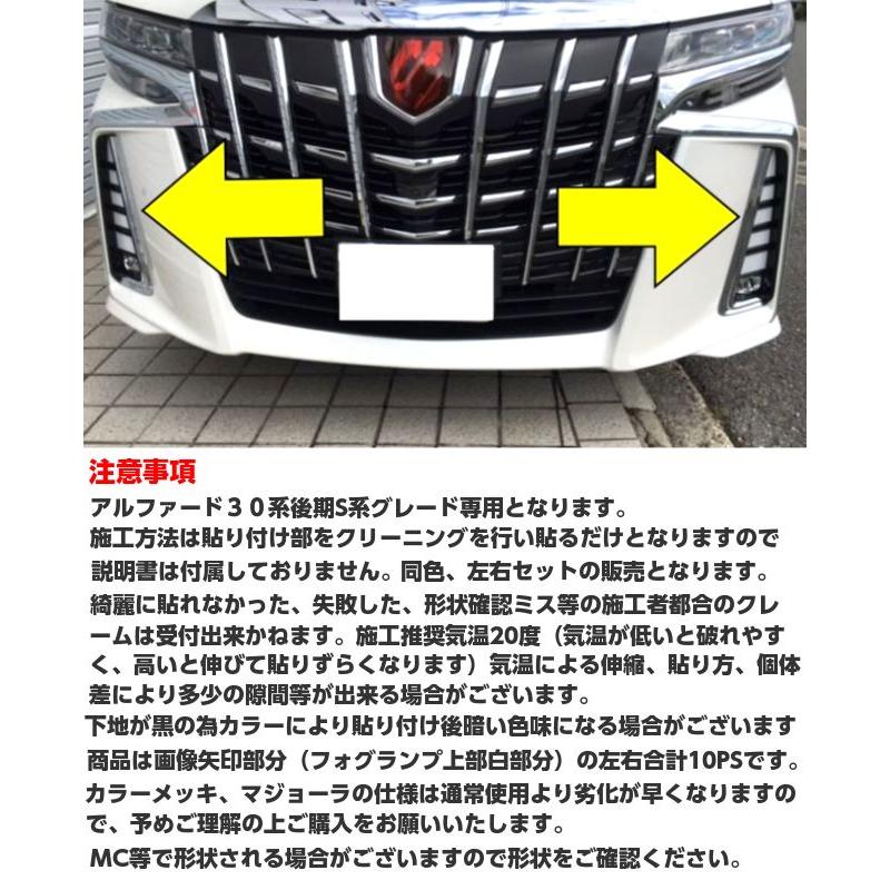 えらべる！アルファード30系後期S系グレード専用 フォグランプベゼル