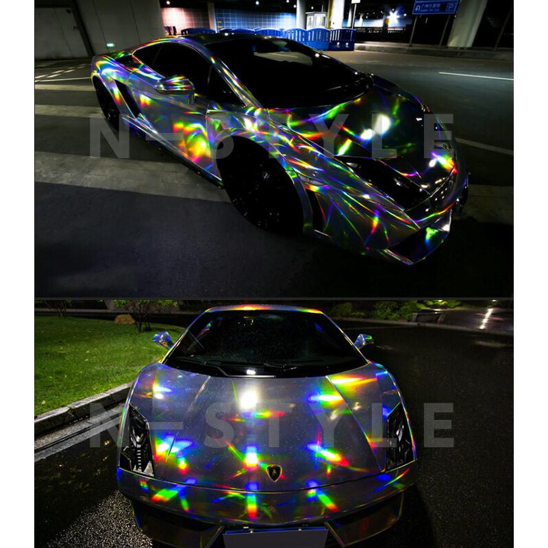 カーラッピングシート ホログラム調マジョーラクリア 135cm×2ｍ プロテクションフィルム耐熱耐水曲面対応 カッティングシート_7