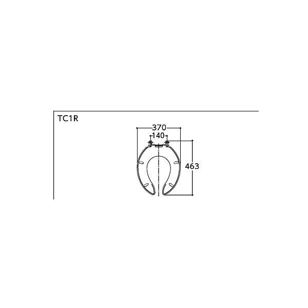 在庫あり！特別な梱包などはおこないません！ TOTO TC1R#NW1（ホワイト）普通便座（前割）(標準)ふたなしタイプ | TOTO | 02