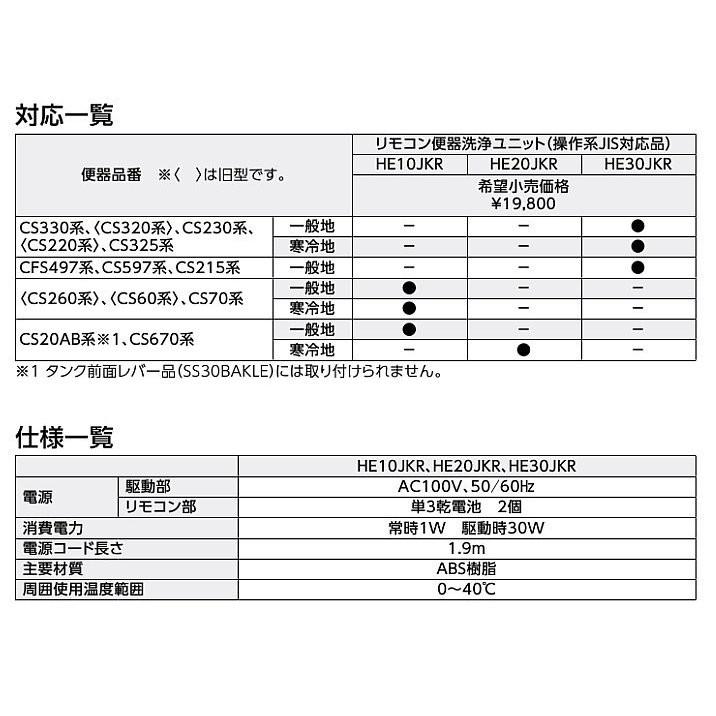 在庫あり！ リモコン便器洗浄ユニット　HE30JKR｜nsystemcomm｜02