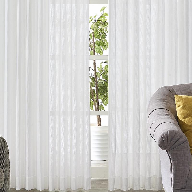 レースカーテン UVカット ミラー効果で昼間外から見えにくい 2倍ヒダ