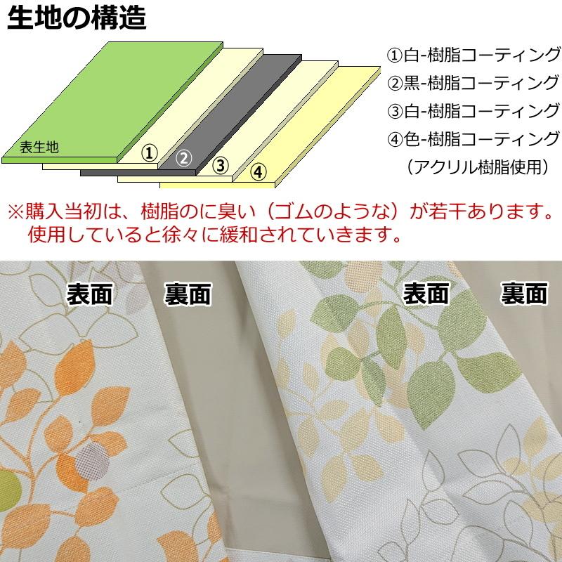 カーテン 遮光 完全遮光 防音 断熱 遮熱 保温効果 安眠サークルリーフ