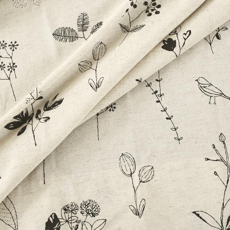 オーダーカフェカーテン 北欧デザイン 綿と麻 カフェコットンリネン