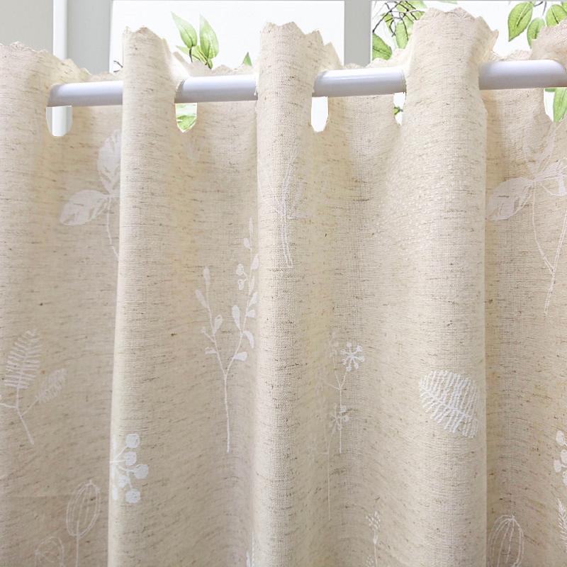 オーダーカフェカーテン 北欧デザイン 綿と麻 カフェコットン