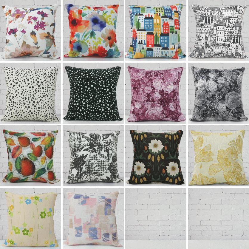 クッションカバー 北欧柄 最終売り尽くし オーダーカーテン生地で作っ