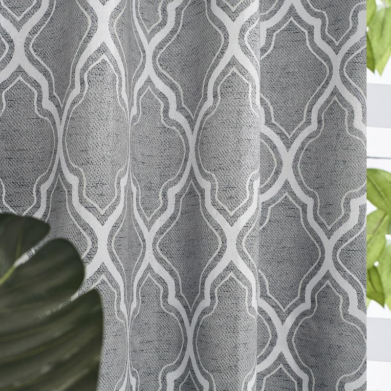 カーテン 北欧 遮光 WORLDデザインプリント モロッコ 色ネイビー 丈