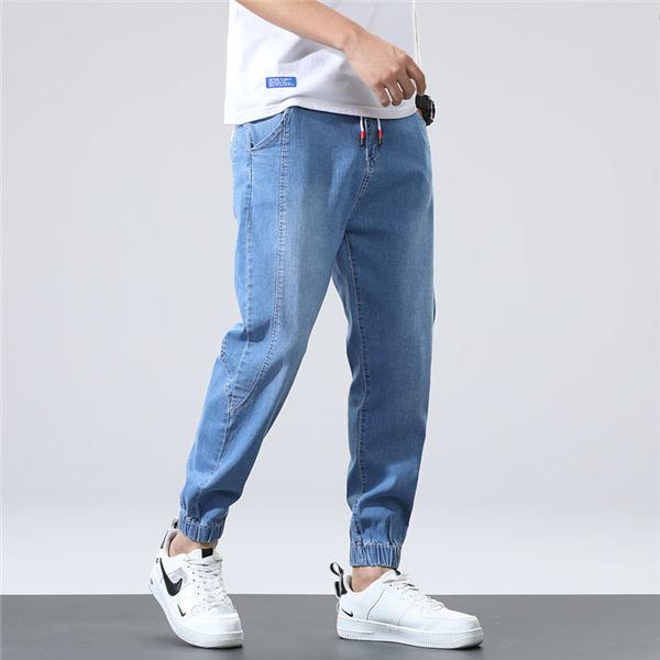 最大62 オフ 体型カバー 春夏 送料無料 ジョガーパンツ ジョガー ウエスト紐 メンズ リブパンツ スウェットデニム デニムパンツ ボトムス パンツ