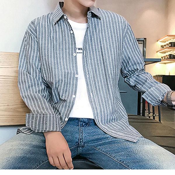 長袖シャツ シャツ メンズ 黒シャツ ストライプ柄 ゆったり シャツ かっこいい シャツ 立ち襟 オシャレ カジュアル 男性 春秋 送料無料 Whmenng Ntwatch 通販 Yahoo ショッピング