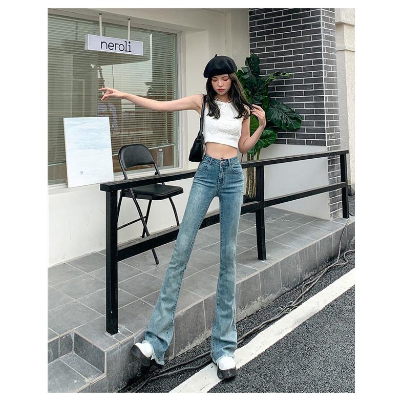 デニムブーツカットパンツ レディース ジーンズ デニムパンツ 個性デザイン デニム 美脚 脚長 ブーツカットパンツ パンツ 春夏秋 送料無料 Whwdpt Ntwatch 通販 Yahoo ショッピング