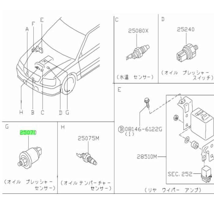 オイルプレッシャースイッチ　B110/210/310, 410/510/610 (OPS02)? |  | 04
