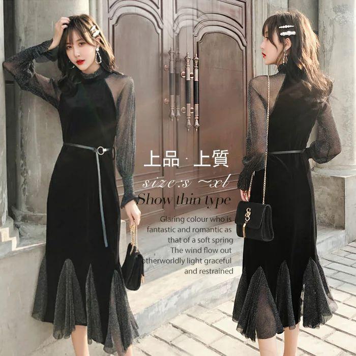 超特価 ワンピース フレア ロングワンピース レディースワンピ ワンピース レディース 大人ワンピース 女性 長袖 ベロア ワンピース フォーマル ワンピース きれいめ ワンピース Size ｓ Www We Job Com