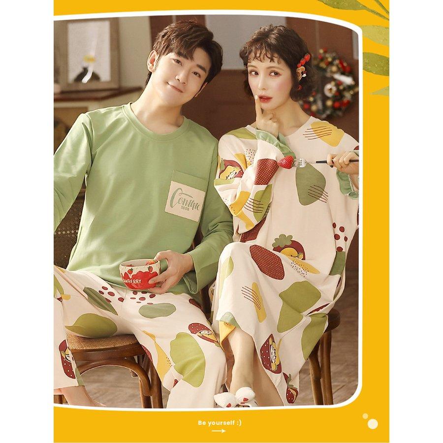パジャマ カップル ペアルック パジャマ 綿 秋新作 長袖ルームウェア ペアパジャマ 可愛い ペアパジャマ オシャレ レディース メンズ部屋着 パジャマ プレゼント Yob0ndegec Www Cosbrapim Com Br