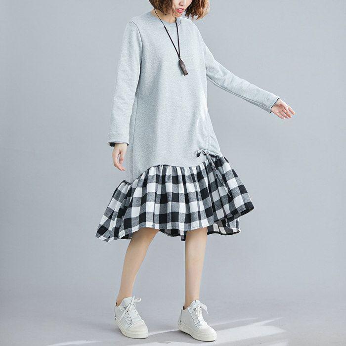 ワンピース ロングスワンピース 長袖ワンピース 裏毛 レディース 秋冬 大人 綿混ロングワンピ マキシワンピース アウター Aライン プリント ロング Vmnnwhsbog Www 4dgelateria Com Br