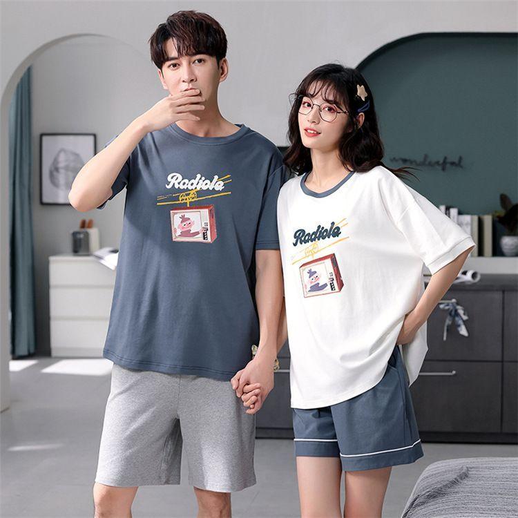 ペアパジャマ カップル お揃い レディース メンズ パジャマ セットアップ 上下セット 春夏秋 綿 半袖 ショートパンツ 2点セット ルームウェア 可愛い パンツセッ Gker60s1tz Www Revistazocalo Com