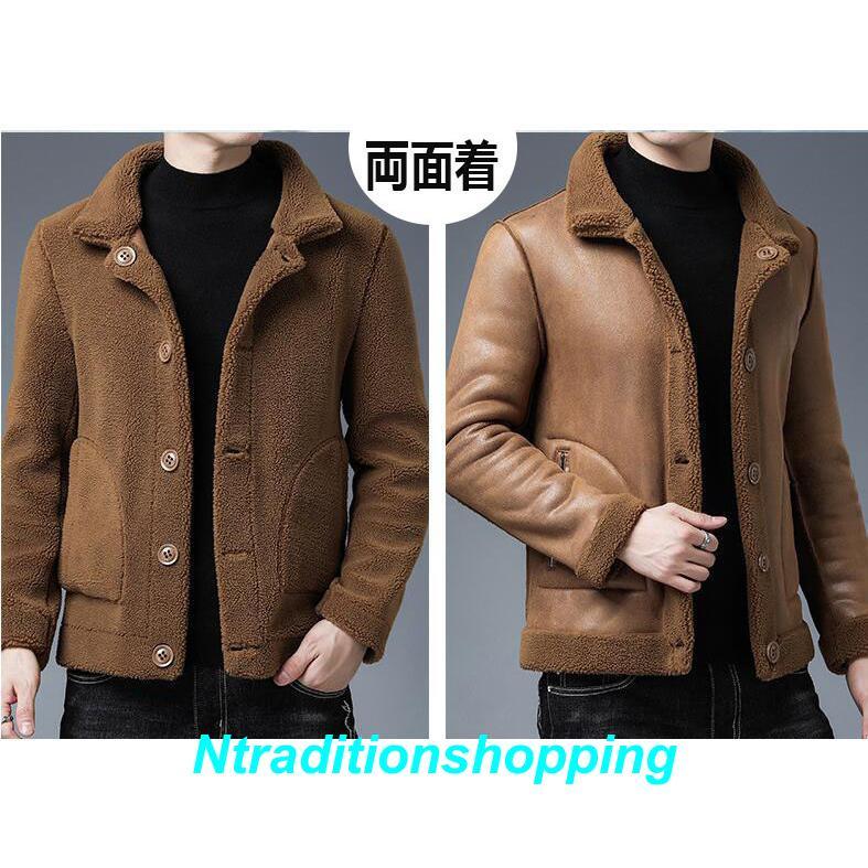 ムートンジャケット 革ジャン レザージャケット メンズ 紳士服 ムートンジャケット 革ジャン レザージャケット メンズ 紳士服