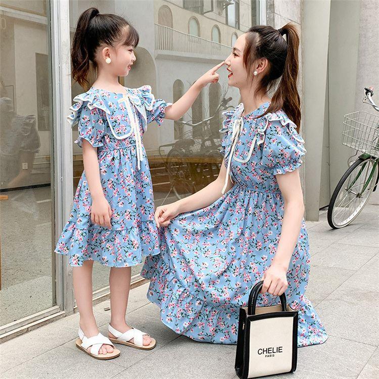 親子ペア リンクコーデ ワンピース 花柄 ママと娘 家族お揃い 親子ペアルック 女の子 韓国 可愛い ママ キッズ レディース 出産祝日 プレゼント おしゃれ Vmkv7lzok5 Anzanatitlan Org