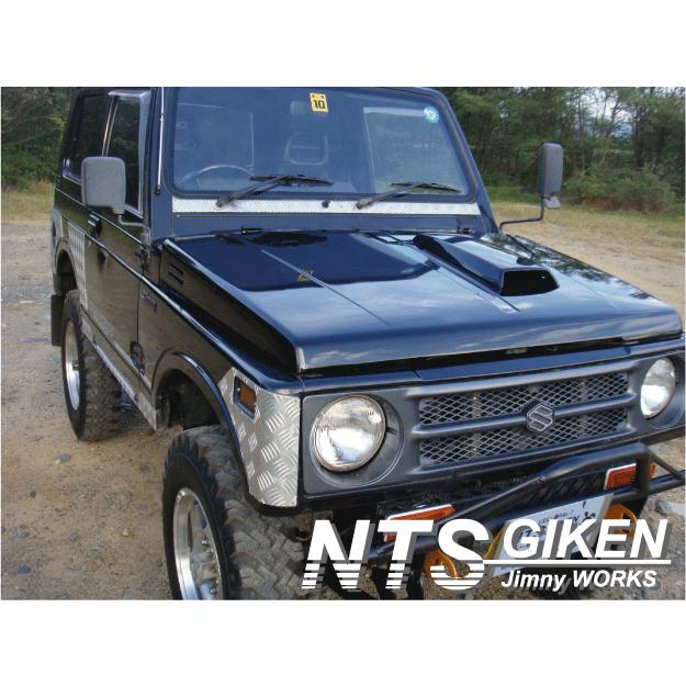 ジムニー用アルミ縞板製ワイパーマウント補強プレートType11