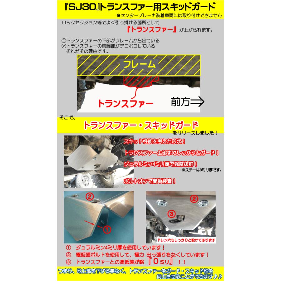 ジムニーSJ30トランスファー用スキッドガード適用車種：SJ30等 30