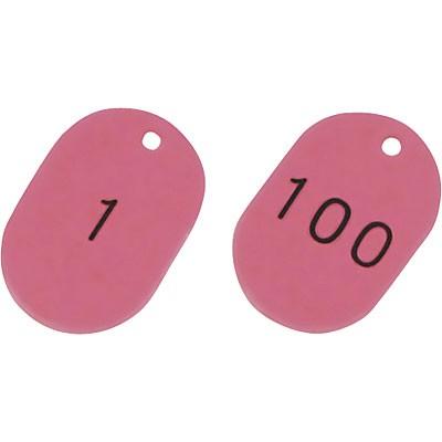番号小判札 1〜100 ピンク 小 100枚1セット 200161 026808