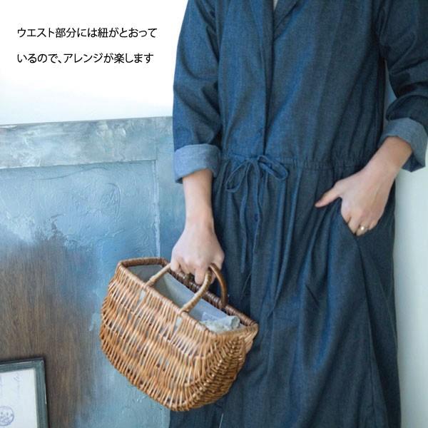 ヘチマカラー前開きワンピース  レディース 長袖ワンピ ショールカラー 30代 40代 ナチュラル服 　春夏　春夏ワンピース｜ntsen｜18