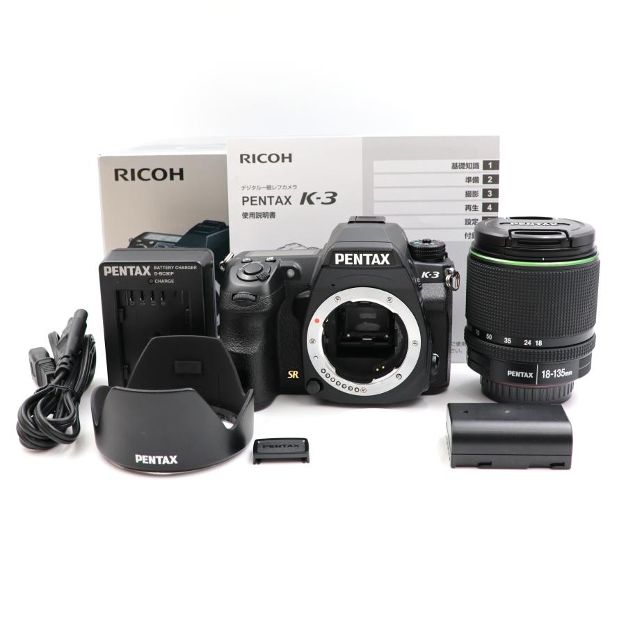 ペンタックス シャッター数12466枚 PENTAX K-3 18-135WR レンズキット ブラック デジタル一眼レフカメラ : ウェルシー ...