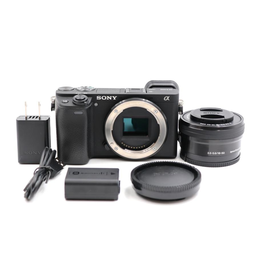 シャッター数1058枚 SONY α6400 パワーズームレンズキット (SELP1650) ブラック ILCE-6400L B ミラーレス一眼カメラ ソニー | 