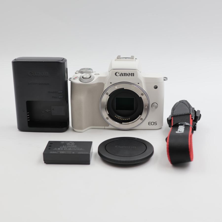 シャッター数5000枚 Canon EOS Kiss M2 ボディ ホワイト ミラーレス一眼カメラ キヤノン | 