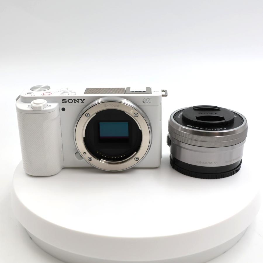 シャッター数353枚 SONY VLOGCAM ZV-E10 パワーズームレンズキット ホワイト ミラーレス一眼カメラ |  | 01