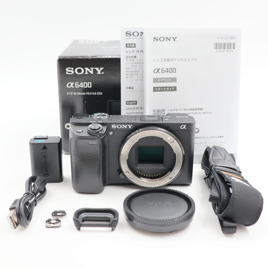 シャッター数6410枚 SONY α6400 ボディ ブラック ILCE-6400 ミラーレス一眼カメラ ソニー | 