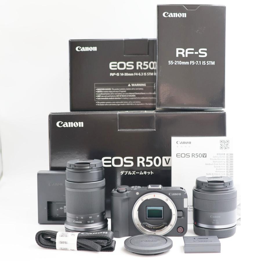シャッター数1000枚 Canon EOS R50 V ダブルズームキット ミラーレス一眼カメラ キヤノン | 