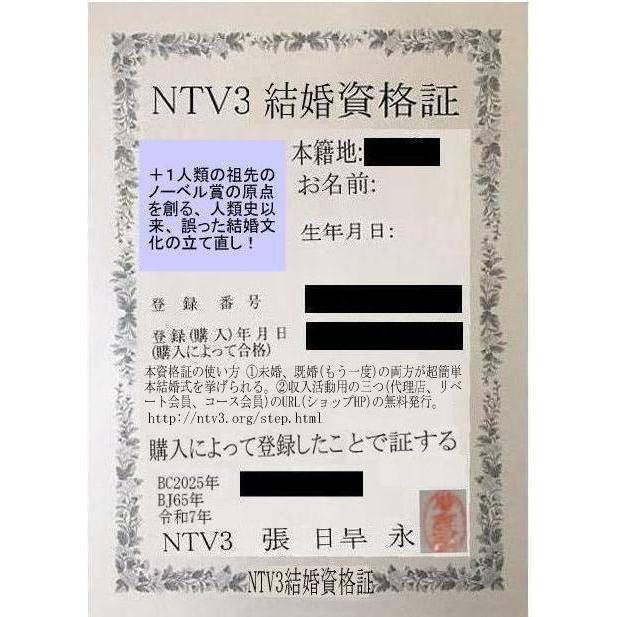 NTV３結婚資格証 | 