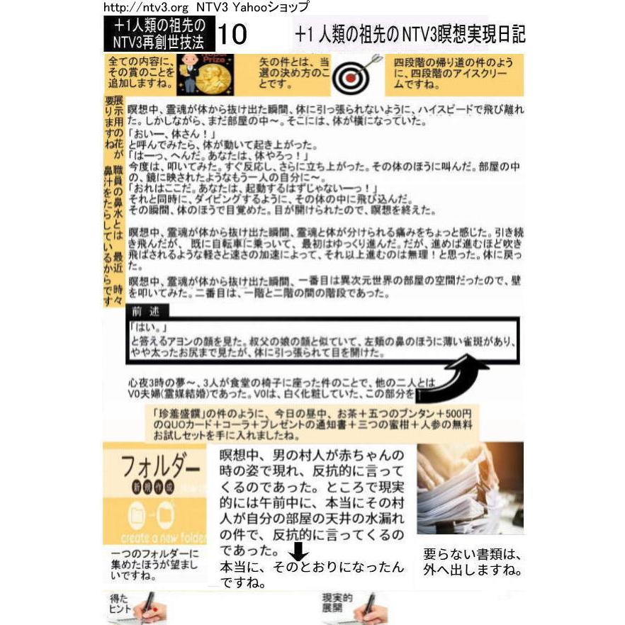 ＋１人類の祖先のNTV3瞑想実現日記 |  | 10