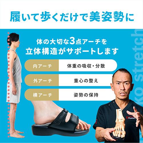 Kaneko stretch サンダル|兼子ただし 美姿勢 サイズ調整可能 指圧代用器 ストレッチサンダル【日テレ7公式】｜ntv7｜06