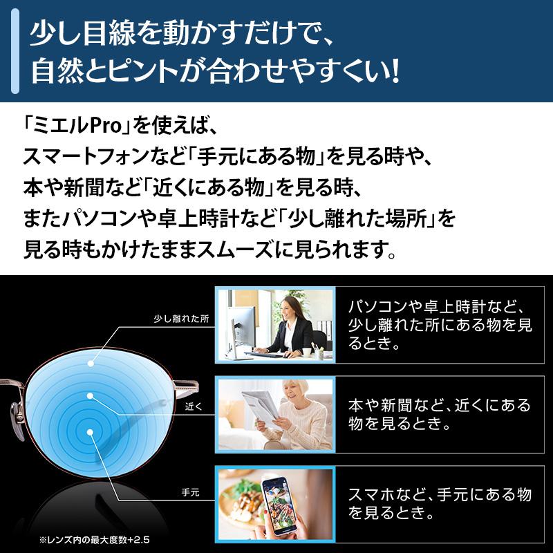新感覚の老眼鏡 ミエルPro マットブラック 日テレポシュレ(日本テレビ