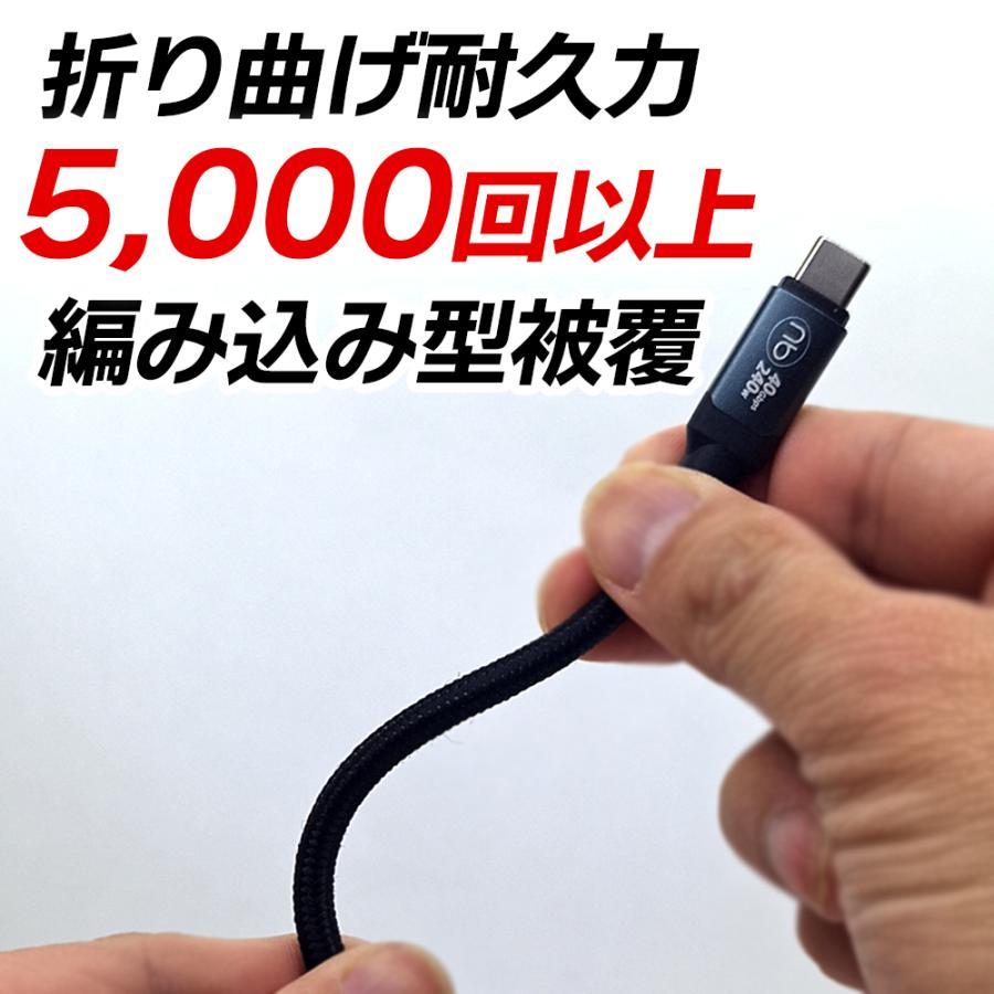 Silkland USB4 voor Thunderbolt 4 Kabel 2M Hoek, 40Gbps Datakabel
