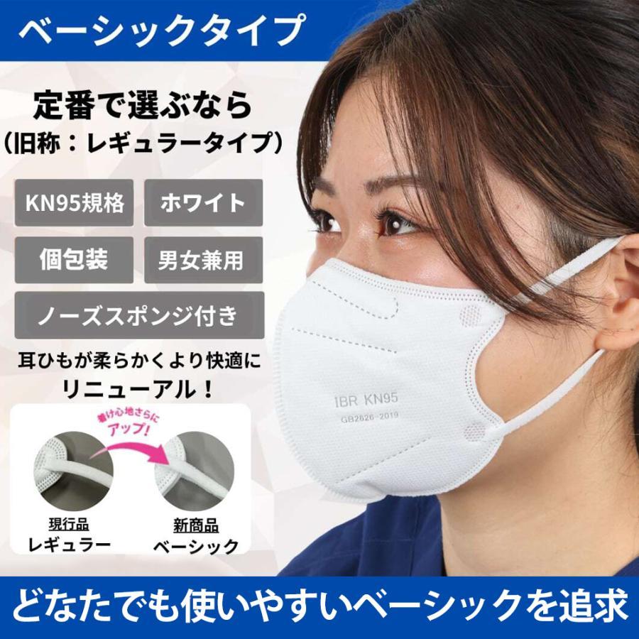KN95 高機能マスク ベーシック 20枚 箱タイプ 個別包装 ホワイト 5層フィルタ 花粉 快適 N95相当 微粒子カット 不織布  使い切り 耳調節 IBR アイビーアール |  | 01