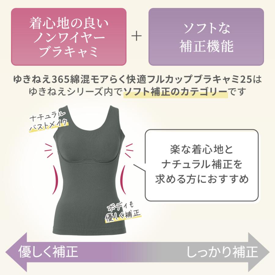 ゆきねえ ブラキャミ ブラデリスニューヨーク ブラデリス ブラトップ 補正下着 ゆきねえ365 綿混 モアらく快適フルカップブラキャミ25 敏感肌下着 | BRADELIS NewYork | 14