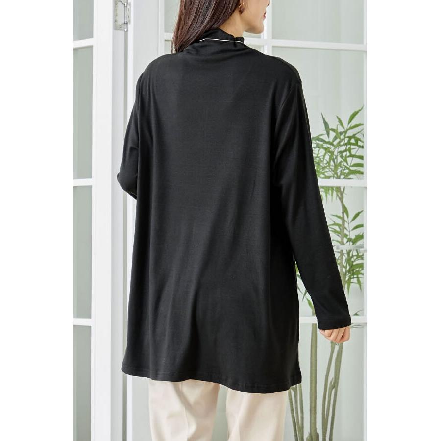 期間限定セール)フロントラインハイネックフレアチュニック レディース