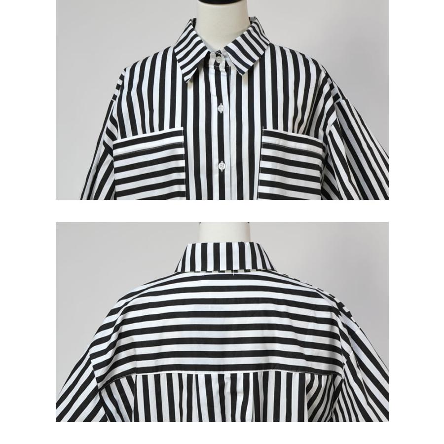 美品＊Drawer 4WAY コットンストライプ シャツワンピース ロング 羽織 送料無料】ストライプ柄コットンシャツワンピース レディース シャツ